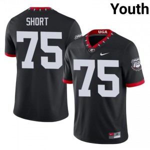 Georgia Mason Short #75 Black Youth University Mascot 100th Anniversary Jersey | Elite Thread Sewn Football Uniform 27945287