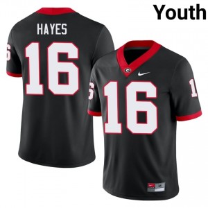Black #16 Maurice Hayes Youth Stitched Jersey | UGA Bulldogs Elite Thread Player Football Edition 53009258