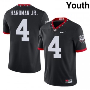 UGA Bulldogs Mecole Hardman Jr. #4 Black Youth University Mascot 100th Anniversary Jersey | Gameday Sewn Football Uniform 59269160