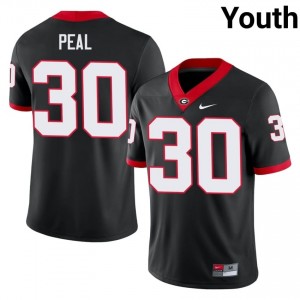 Black #30 Nick Peal Youth Embroidery Jersey | UGA Bulldogs Iconic Player Football Edition 53104830