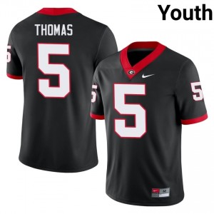 Black #5 Noah Thomas Youth Embroidery Jersey | Georgia Fresh Player Football Edition 72299962
