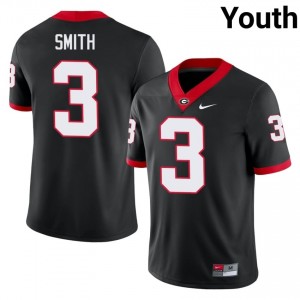 Black #3 Roquan Smith Youth Sewn Jersey | UGA Bulldogs Essential Player Football Edition 13396670