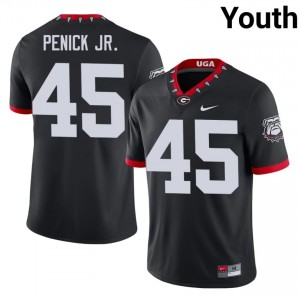 UGA Terrence Penick Jr. #45 Black Youth University Mascot 100th Anniversary Jersey | Fresh Stitch Football Uniform 75127199