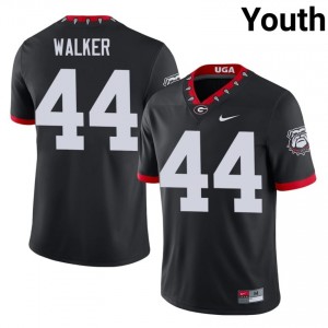 UGA Bulldogs Travon Walker #44 Black Youth University Mascot 100th Anniversary Jersey | Authentic Embroidery Football Uniform 89859452