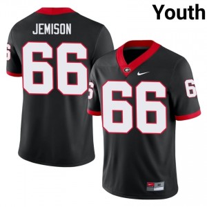Black #66 Tyreek Jemison Youth Stitched Jersey | Georgia Bulldogs Durable Player Football Edition 89189521