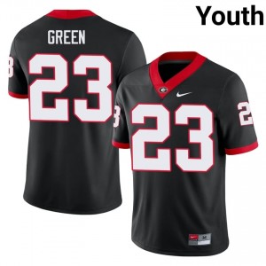 Black #23 Tyriq Green Youth Embroidery Jersey | UGA Bulldogs Pro Cut Player Football Edition 53211694
