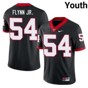 Black #54 Waltclaire Flynn Jr. Youth Stitched Jersey | UGA Bulldogs Essential Player Football Edition 92843116