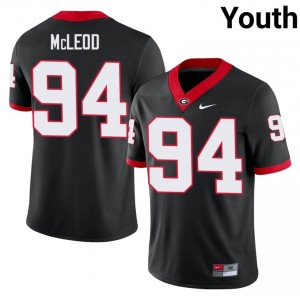 Black #94 Xzavier McLeod Youth Stitch Jersey | Georgia Bulldogs Pro-Grade Player Football Edition 82345285