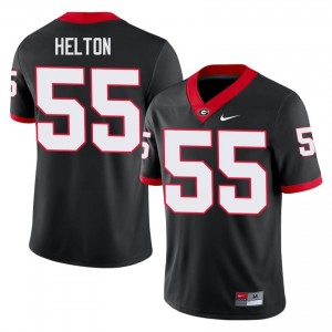 Georgia Bulldogs Zykie Helton #55 Black Men Player Jersey | Classic Stitched Football Uniform 28798937
